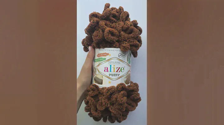 Подробный обзор плюшевой пряжи Alize Puffy №718 Белка