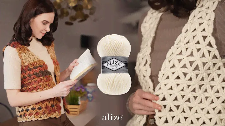 Жилет макраме крючком с Alize Superlana Maxi