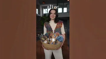 Alize Superlana Maxi Batik & Alize Burcum Batik ile Zincir İşi Dokuma Hırka