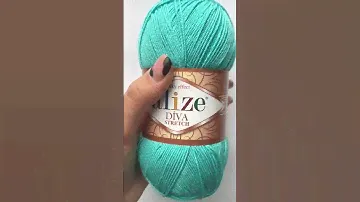 Подробный обзор пряжи Alize Stretch Diva(92% Микрофибра / 8% Эластан) №376 Бирюзовый