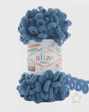 Пряжа Alize 'Puffy' 100г 9м (100% микрополиэстер) (637 джинс) джинс