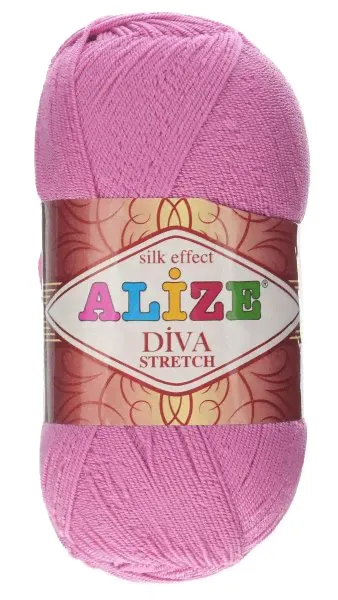 Пряжа Alize Diva Stretch, 92% микрофибра, 8% эластик, 100гр/400м-0