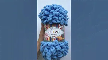 Подробный обзор пряжи Alize Puffy Fine New №112 Голубой