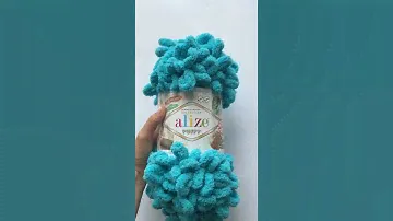 Подробный обзор плюшевой пряжи Alize Puffy №16 Голубой сочи