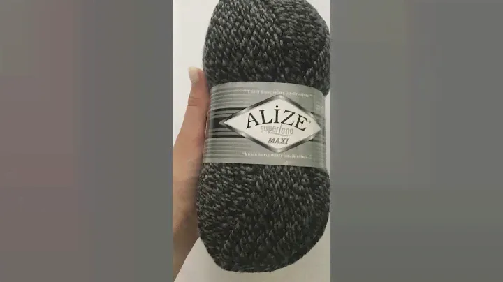 Подробный обзор полушерстяной пряжи Alize Super Lana Maxi №600 Черно-серый меланж