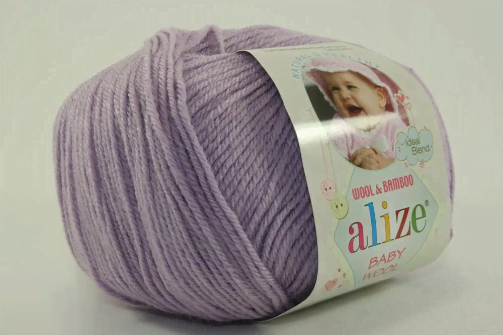 Пряжа Alize BABY WOOL (Цвет: 146 лиловый)