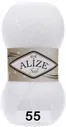 Пряжа Alize Sal Simli 55 белый