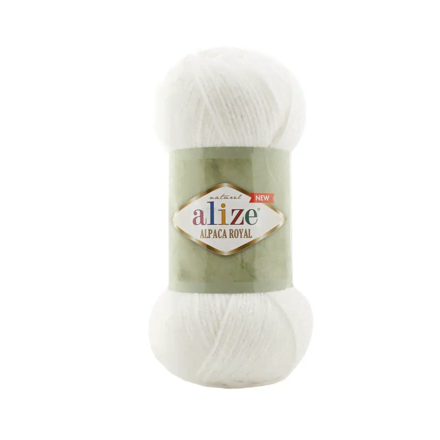 Пряжа Alize Alpaca royal NEW (55) белый-0
