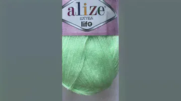Подробный обзор пряжи Alize Extra Life(100% акрил) №915 Зеленый