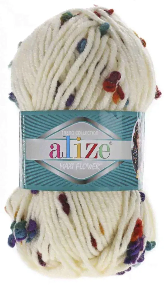 Пряжа Alize FLOWER 5073 молочный