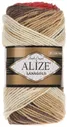 Пряжа Alize LANAGOLD BATIK 4574 какао/мальва/крем