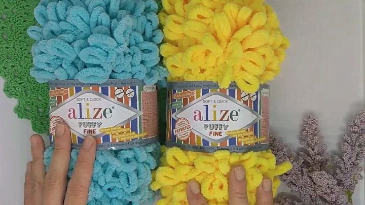 Обзор пряжи "Alize Puffy Fine" и "Alize Puffy Fur"