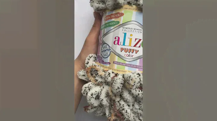 Подробный обзор плюшевой пряжи Alize Puffy Color №7503