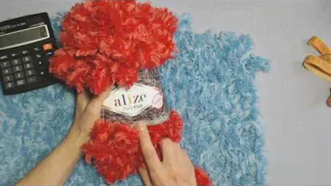 7 - Пряжа Ализе Пуффи Фур. Расчеты для вязания пледов. Аlize PUFFY FUR.