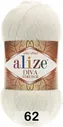 Пряжа Alize Diva Stretch 62 св.молочный