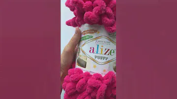 Подробный обзор плюшевой пряжи Alize Puffy №149 Темная фуксия