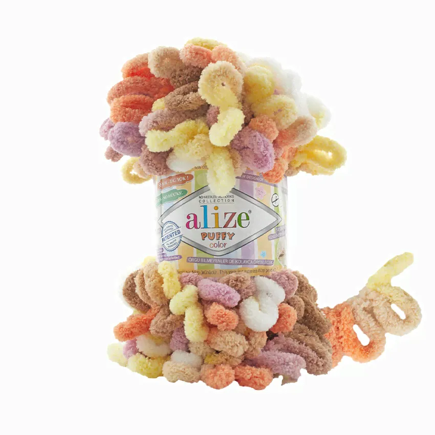Пряжа Alize 'Puffy Color' 100г 9м (100% микрополиэстер)-0