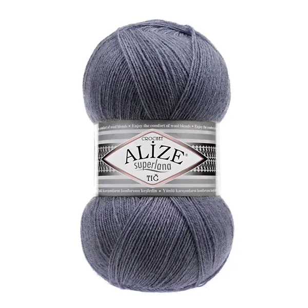 Пряжа ALIZE "SUPERLANA TIG" (100 г) 203 (джинс)-0