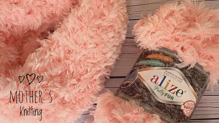 Новинка! Alize Puffy Fur! Снуд своими руками за 10 минут.