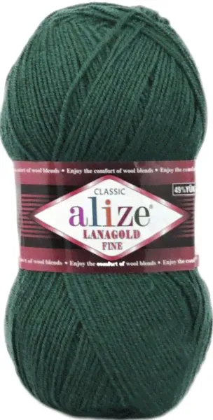 Пряжа Alize Lanagold Fine, 49% шерсть, 51% акрил, 100гр/390м