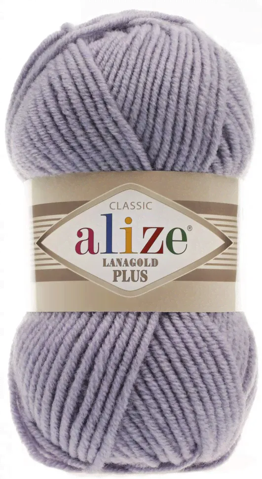 Пряжа Alize LANAGOLD PLUS 200 св.серый-0