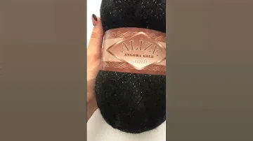 Подробный обзор пряжи Alize Simli Angora Gold(с люрексом) №60 Черный