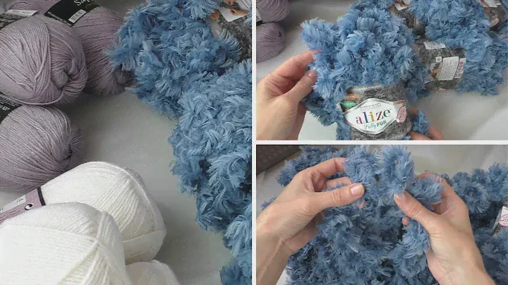 Как связать пушистый плед из "ALIZE PUFFY FUR"///Обзор пряжи от ЯрнХаус.