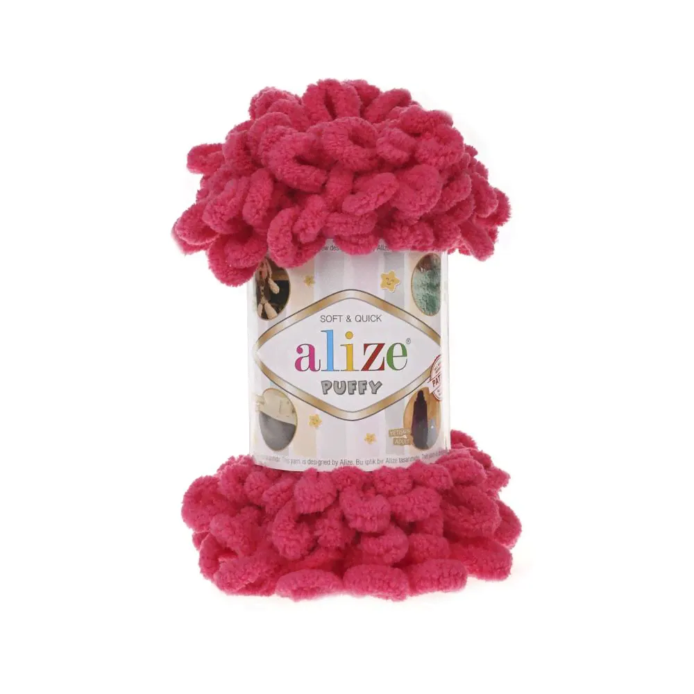Пряжа Alize Puffy цвет фуксия 149-0