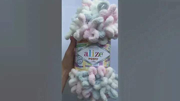 Подробный обзор плюшевой пряжи Alize Puffy Color №5864